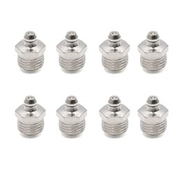 uxcell 8pcs M14 x 1.5 Thread Nickel Plated Straight Grease Nipple Fitting for Car