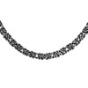 Tuscany Silver Men's Sterling Silver Rhodium Plated Oxidised Byzantine Chain
