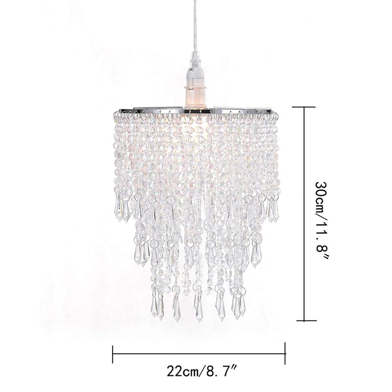 Waneway 3 Tiers Ceiling Chandelier Pendant Light Shade with Acrylic