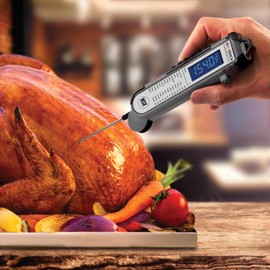 MAVERICK Pro-Temp Commercial Smoker BBQ Probe Meat Thermometer, 5-Inch, White/Gray
