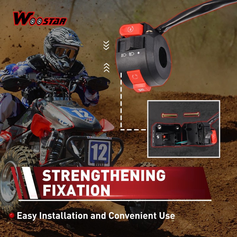 WOOSTAR Left Start Switch Assembly Replacement for Taotao 50cc 70cc