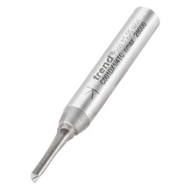 Trend CraftPro C001DX1/4TC Straight 2 Flute 1/4" Shank 3mm Cutting Diameter and 11mm Cutting Length Tungsten Carbide Tip Router Bit