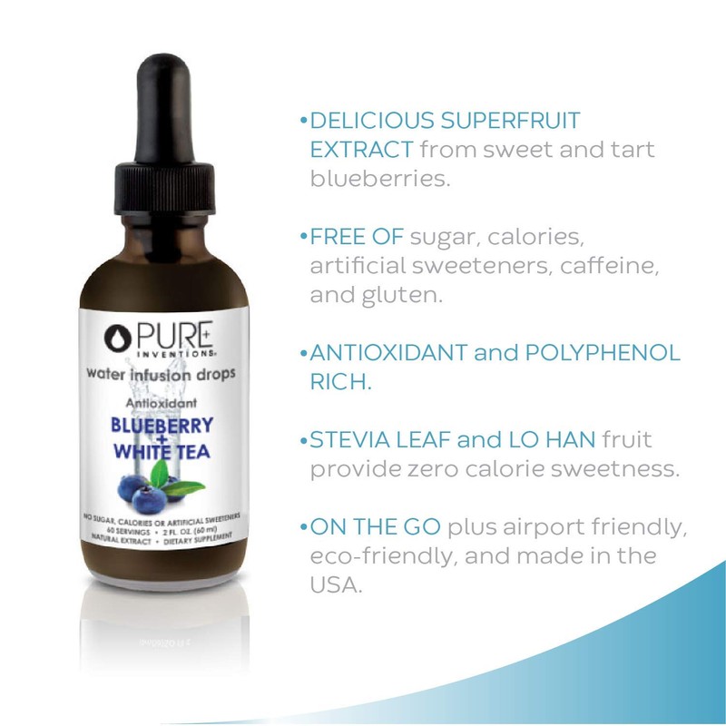 Pure Inventions - Blueberry & White Tea Water Infusion Drops