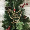 Handmade Merry Chickmas Wood Chicken Christmas Ornament
