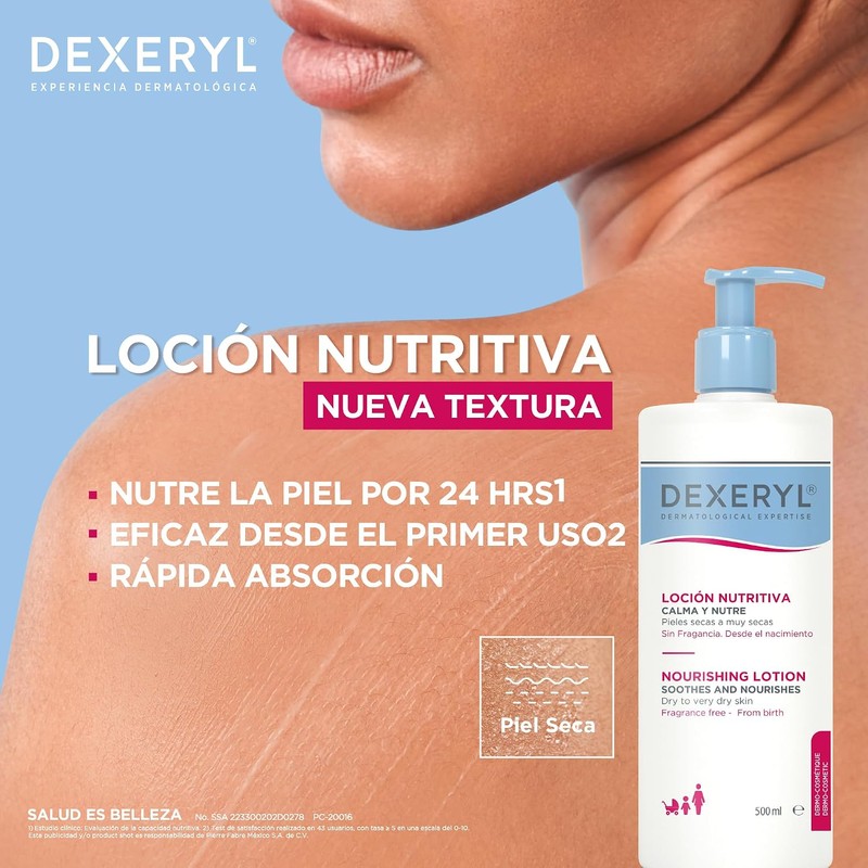 Dexeryl Loción Hidratante Nutritiva Piel Seca y Muy Seca Nutre