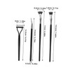 Healeved 5pcs Dual Angled Mascara Brush for Precise Application Scalloped