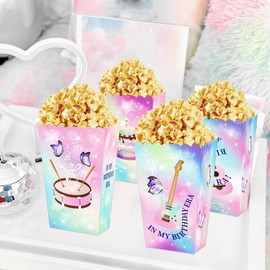 Roaring Good Time Singer Theme Party Popcorn Boxes Party Favour Bags Singer Theme Birthday Party Accessories Bags Candy Bag for Birthday Wedding Bridal Shower