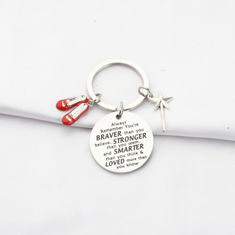 BNQL Wizard Oz Keyring Dorothy Ruby Gift Wizard Oz Inspired