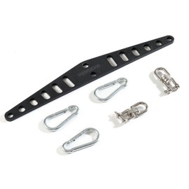 wantiekid Multi-Grip LAT Pull Down Bar Hardened Powder-Coated Finish, 360° Rotating Stainless Steel Adapter, Neutral & Wide Grip Spreader Bar for Pulley System Gym & Cable Machines(16in)