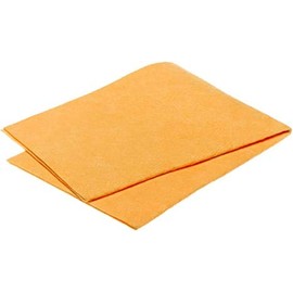 The Original Super Absorbent Multi-Purpose Cleaning Shammy (Chamois) Towel Cloth, Machine Washable, Will Not Scratch, Orange (15)