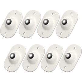 Pack of 8 Ball Castors for Small Furniture, Cupboard Castors, Small Stainless Steel Ball Castors, Use for Transfer or Transport Devices, Joinless Glued Connection