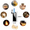Slim Torch Lighter, Jet Flame Refillable Butane Lighter with Wheel