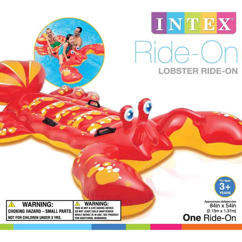 INTEX Giant Lobster Inflatable Pool Float: Animal Pool Toy For