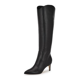 Nine West Women's Sirena Boot, Black Leather 001, 7