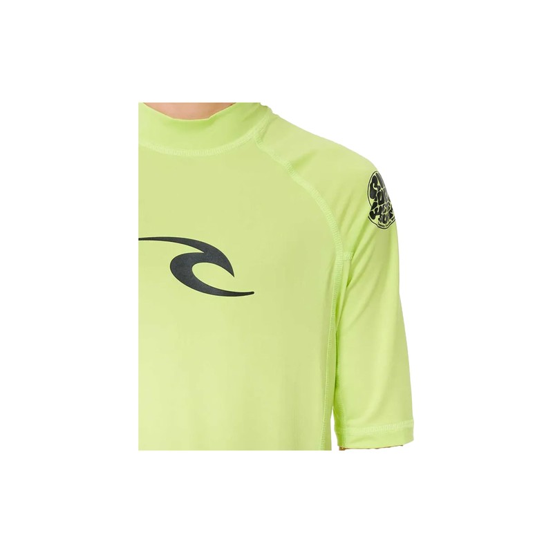 Rip Curl Boys' Brand Wave UPF 50 Short Sleeve Rashguard,