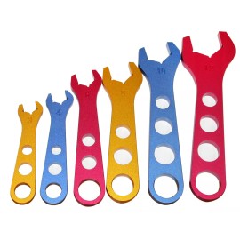 Hot Rod Chrome AN Fitting Wrench Set AN3 AN4 AN6 AN8 AN10 AN12 Racer Tools Wrenches 6 Pcs