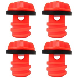 GRABOTE Updated Cooler Plug for YETI, 4-Pack Leak Proof Drain Replacement Plugs Compatible with YETI Tundra Roadie Tank Coolers & RTIC Coolers, Orange