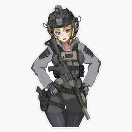 Retro Design Military Art Fans Anime Cute Gun Secrets Revealed Window Bumper Sticker Decal 5"