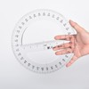 360 Full Circle Protractor 25cm Plastic Math Measuring Tools Round