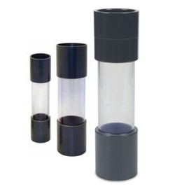 Aquaforte Transparent Glass with Socket 110 mm Installation Accessories, Grey, 25 x 5 x 5 cm, grey