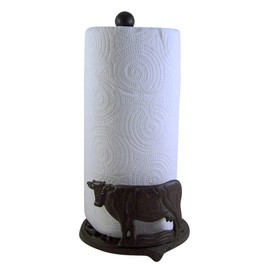 Cast Iron Cow Paper Towel Holder 13 Inch
