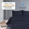 Komfortec Duvet Cover Set, microfibre, Navy Blue, 135x200 + 1x