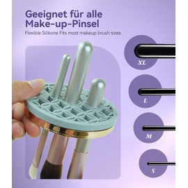 LOZLTX Peak-Upgrade Pinselreiniger Make Up Elektrisch【SGS-Zertifiziert - 20x Reinigungskraft】Pinsel Reinigungsgerät【Perfektes Design - Kompatibel mit allen Bürsten】Exklusiv für Make-up-Fans-Weiß