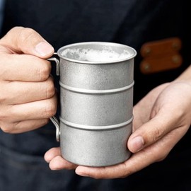 Plmvhpb 1 boccale da birra in stile retrò industriale, 304, in acciaio , per esterni, da , da viaggio, 350 l/12 once