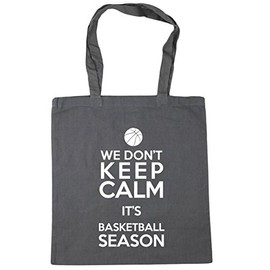 Hippowarehouse We Don't Keep Calm It's Basketball Season Tote Shopping Gym Beach Bag 42cm x38cm, 10 litres