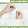 WONICY Extra Long No Hook Shower Curtain with Snap in