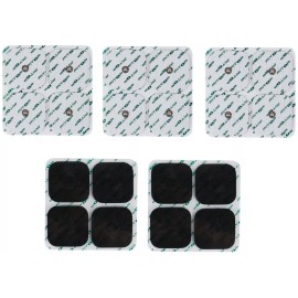 Fitop 20 Electrodos Compatibles Compex 5x5 Single Snap Premium