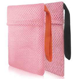 Beiskll 2 Pack Soap Bag Different Roughness Deep and Gentle,Bar Soap Pouch Saver Pocket,Body Scrubber Shower Sponge Loofah,Exfoliating Bath Sponge (Pink)