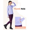 FitsT4 Sports Girls Horse Riding Shirts Thumbhole Fleece Lined Long