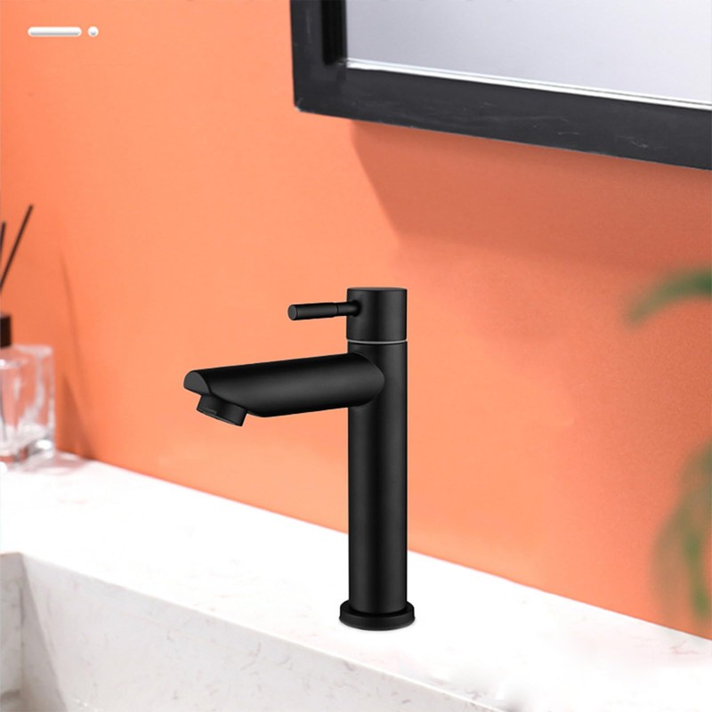 Fine jade2 Cold Water Tap Black for Guest Toilet Washbasin
