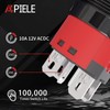 APIELE 22mm Latching Push Button Switch 12V 10A Power Symbol