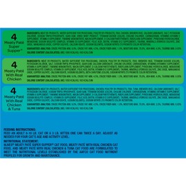 9Lives Paté Favorites Wet Cat Food Variety Pack, 5.5 Oz Cans, 12 Count