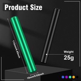 Amylove 5 Pieces Cute Small Metal Aluminum Waterproof Metal Case for Purse Pocket Travel, 4.5 Inches(Purple, Green, Blue, Yellow, Black)