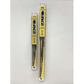 Wiper Blades for Nissan Pathfinder 2013-2020, set of (1) 26" and (1) 17" ANCO Front Windshield Replacement Blades for (OEM) original equipment, Bundle-2 items: