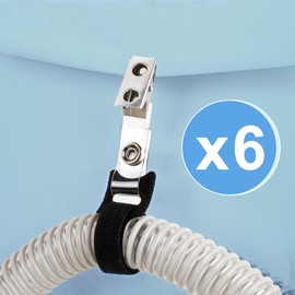 NIdreamCE C/Pap Hose Holder Clips ((6PCS),Oxygen Tube/Cannula Holder Attach C/APAP Hose Securely to Clothing, Bedding & Other Soft Surfaces