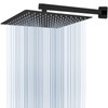 Voolan All Metal Shower Head with Extension Arm, Stainless Steel