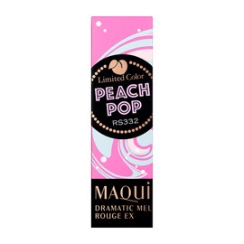 Maquillage Dramatic Rouge EX Sparkling Fruit Color Lipstick, Gorgeous, Femininity Scent RS332 Peach Pop, 0.1 oz (3.9 g) (1)