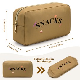 Friend Gifts for Women Snacks Cosmetic Bag Funny Gift Bag Snacks Lover Gift Cosmetic Bag Zipper Pouch Cute Toiletry Bag for Friends Besties BFF Birthday Gift for Women Sister Anniversary Christmas