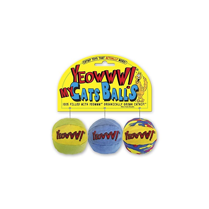 Yeowww! My Cats Balls, 2 Packs with 3 Balls per