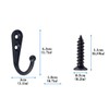MaoNativey 10 Pieces Coat Hooks, Single Prong Robe Hooks with