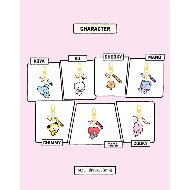Solomon Shoji BT21 Minini Acrylic Key Ring (SHOOKY) ACRYLIC KEYRING