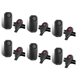 USUPERINK 6Pcs Anti Theft Bike Alarm with Remote,Bike Alarm,Motorcycle Alarm,Motorbike Alarm,Ebike Accessories for Adult Bikes IP65 Waterproof 113dB Super Loud Fit for All Handlebar Sizes Remote Strap