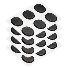 MECCANIXITY 24 Pcs Drum Dampeners Gel Pads Silicone Mute Pads Drum Silencers Drum Dampeners Moon Gels Black 30x25x3mm for Drums Cymbals Tone Control