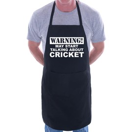 May Start Talking About Cricket BBQ Cooking Funny Novelty Apron Black