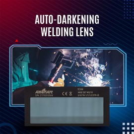 AMERIARC Auto Darkening Welding Lens 2x4 with High-Definition Clarity - Auto Dark Welding Lens Replacement for Welding Hoods & Helmets - Perfect for TIG Welding - Welding Shade Lens - (Shade 10)