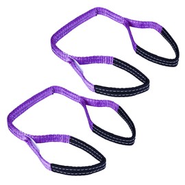 2 Pack 1" x3.3Ft Lifting Sling Straps, 2-Ply Heavy Duty Polyester Web Sling